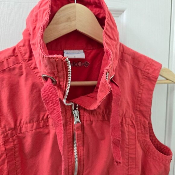 Columbia Full Zip Sleeveless Jacket‎ Vest Womens Small Red Pockets High Neck - Picture 4 of 12